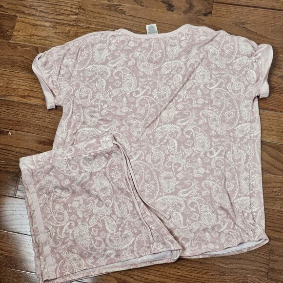 Lucky Brand 2pc XXL Pink Short Sleeve Knit Top Shorts Loungewear PJ Sleep‎ Set - Picture 11 of 13